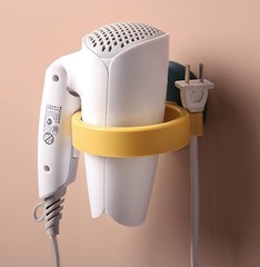 Hole-free hair dryer plus bathroom toilet bathroom storage rack home wall-mounted hairdryer stand hair dryer hanger