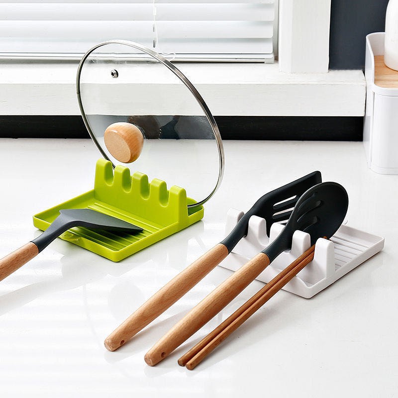 厨房整理锅铲架塑料防滑汤勺筷子整理架创意锅盖置物架台面收纳垫