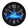 New Romantic LED Hanging Clock Round Living Room hanging clock simple Modern metal luminous clock 1207B