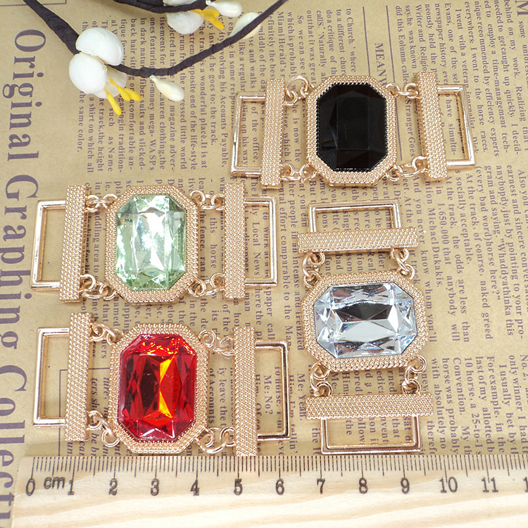 热销欧美比基尼水晶钻石链条 泳装镶大钻装饰五金链条 多颜色供选