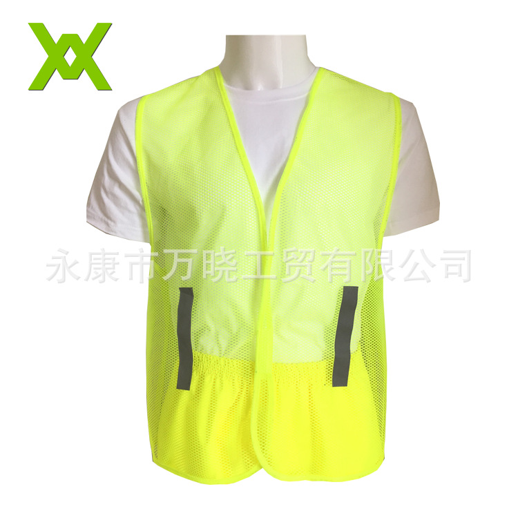 廠家直銷 網布反光背心 安全背心加工 小四條反光馬甲