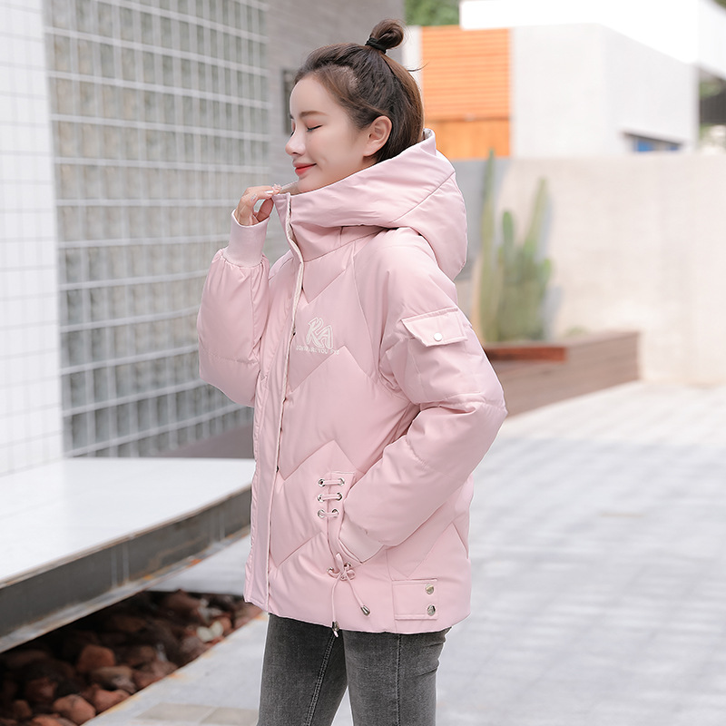 Anti-temporada nueva ropa de algodón mujer corta ropa de pan cálida chaqueta de algodón gruesa con capuchón coreano delgado abrigo de algodón plumón