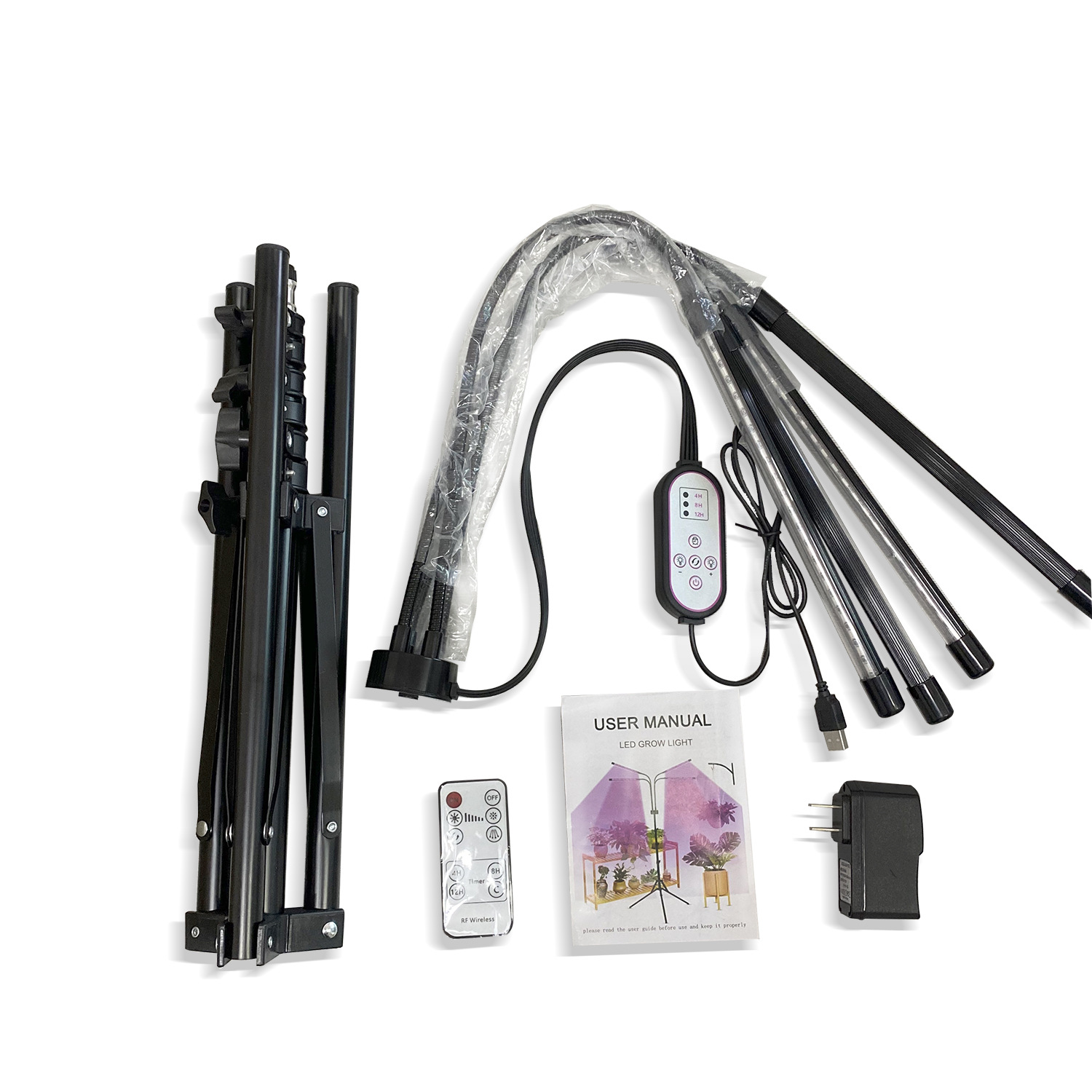 亚马逊三脚架植物灯 40W 80W植物生长灯遥控定时反折