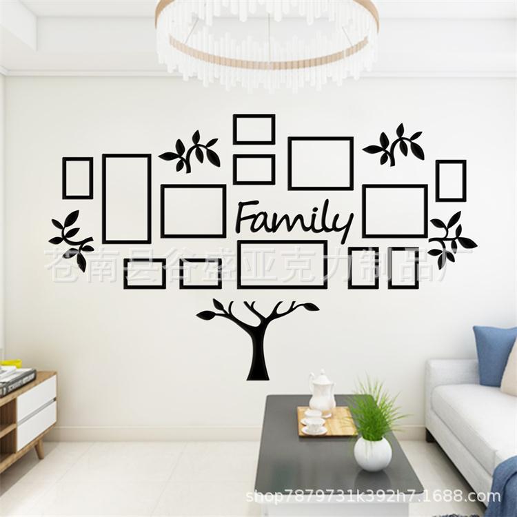 family family Tree 3d Acrylic Wall Stickers Living Room Bedroom Sofa Photo Tree Wall Decoration Wall Stickers