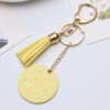 Genuine keychain with tassels for mother's day, pendant with letters, Korean style, Birthday gift, internet celebrity