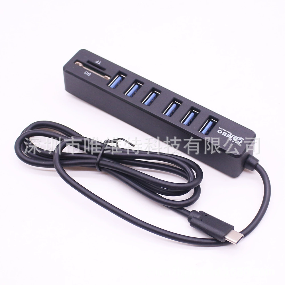 Фабричная прямая продажа скидка Тип C хаб многофункциональный USB3.1 разделитель OTG хаб TF/SD картридер