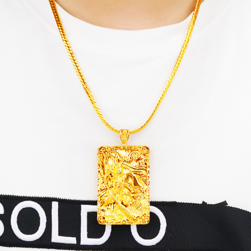 Estilo étnico Qi Tian da Sheng Fang marca Vietnam arena oro colgante hombres imitación 24K tigre de oro Xiao Tian colgante joyería al por mayor