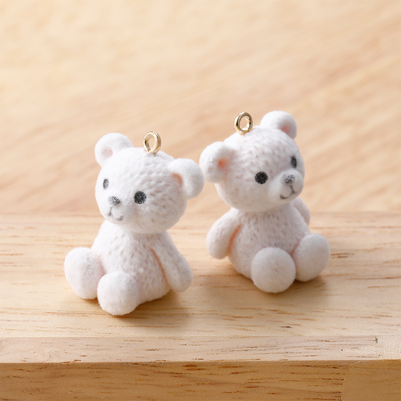 Cute Animal Resin Flocking Jewelry Accessories display picture 5