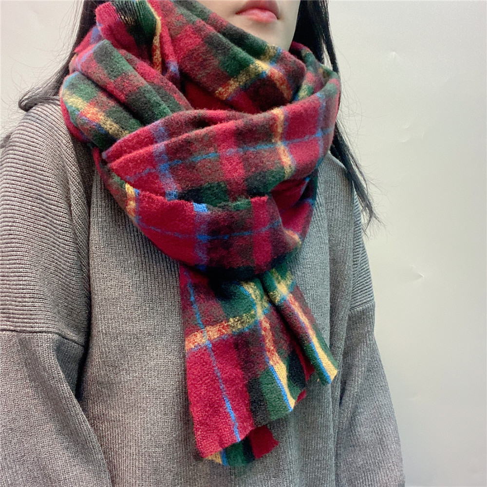 Plaid Cashmere Scarf display picture 6