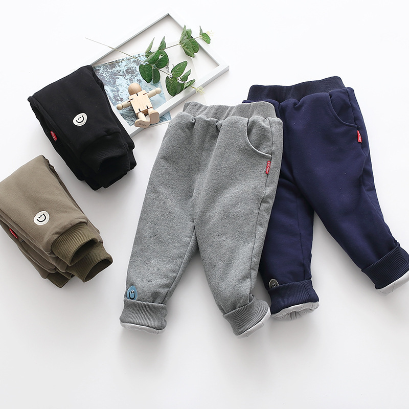 男童加厚褲子2020秋冬新款中小童女童加厚保暖褲休閑外穿長褲