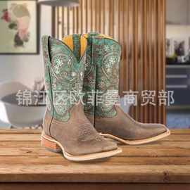 2020年冬季新款绣花女靴40-43大码长靴女靴子高筒靴