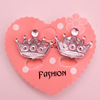 Children's earrings, cute cartoon acrylic ear clips for princess, 2020, with gem, no pierced ears