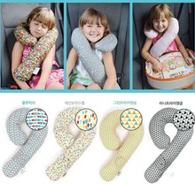 韩儿童枕头纯棉枕护颈枕飞机旅行枕车用头枕安全带护肩套汽车颈枕