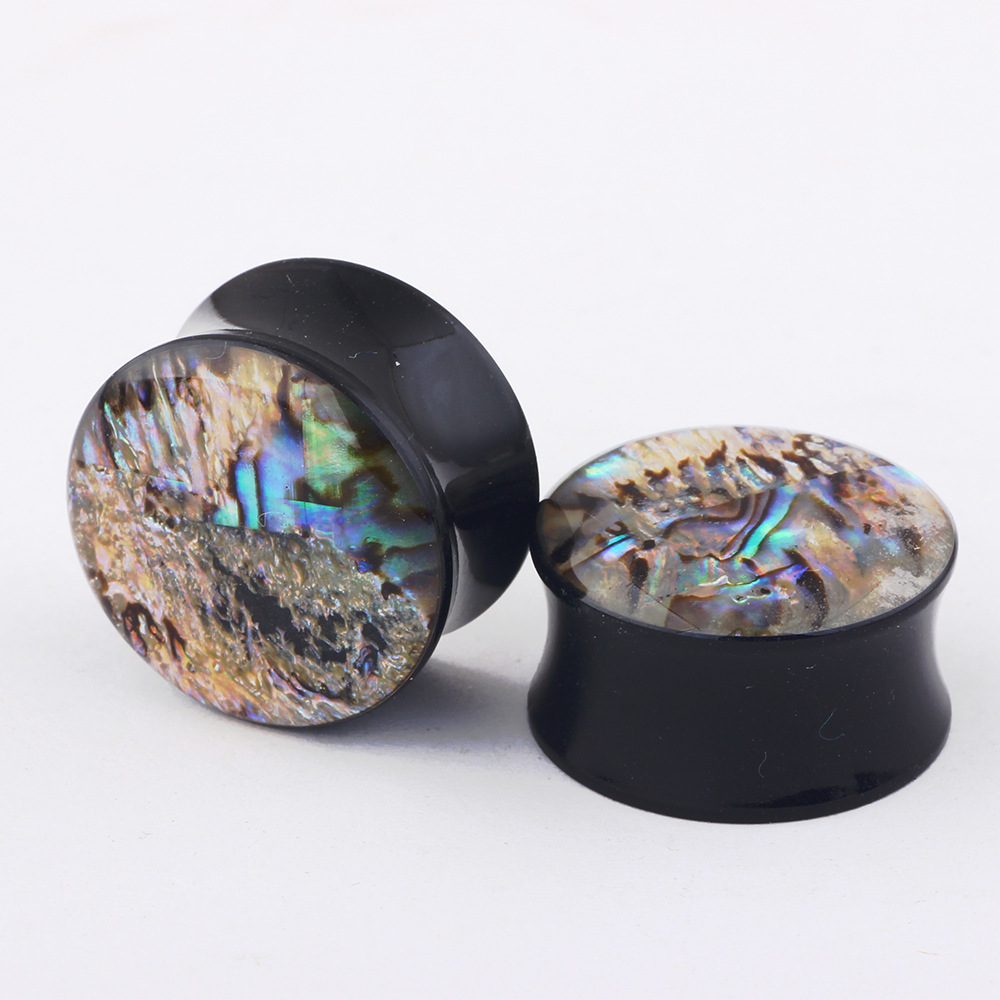 Deer Shell Ear Expander Set 18mm Amber Ear Gauges for Ear Piercing Jewelry Wholesale detail image 8