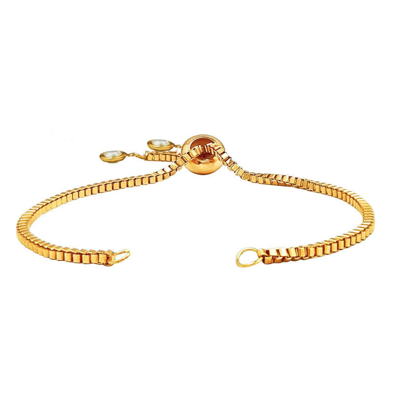 跨境新品热销 可伸缩抽拉手链项链配件 盒子链可调节手链项链配饰|ru