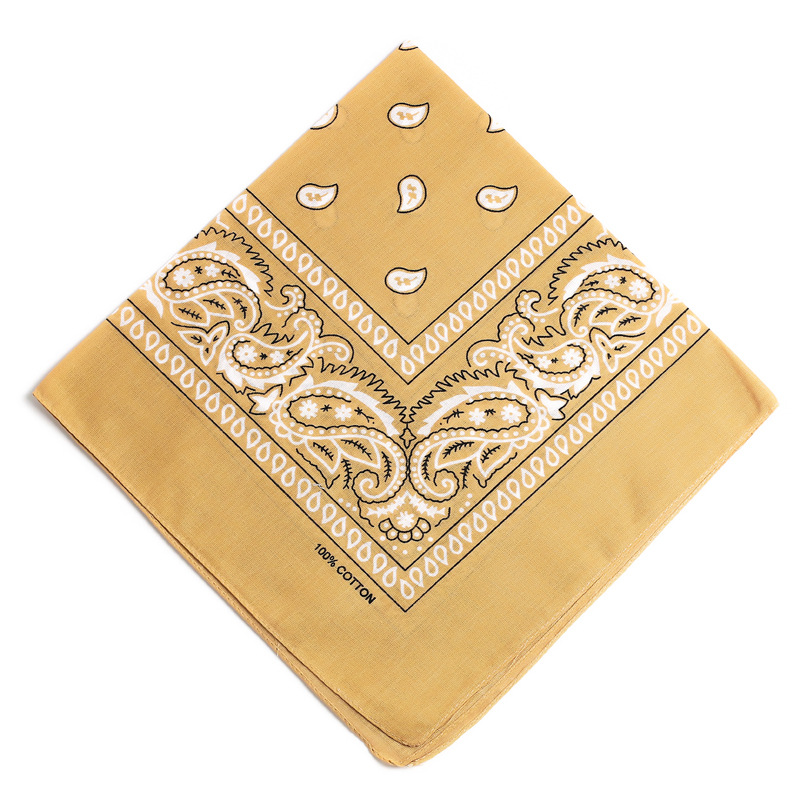 Bandanas directas de fábrica transfronteriza Paisley multifuncional de anacardo flor cuadrada bufanda de algodón deportes al aire libre