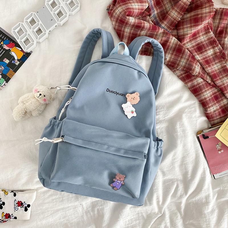 Simple Students Cute School Bag Vintage Soft Backpack display picture 66