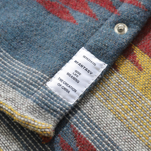 Autumn/Winter Retro Ethnic Style Long-Sleeve Shirt for Men Streetwear Loose OVERSIZE Outerwear Wool Felt Thick Linen Shirt