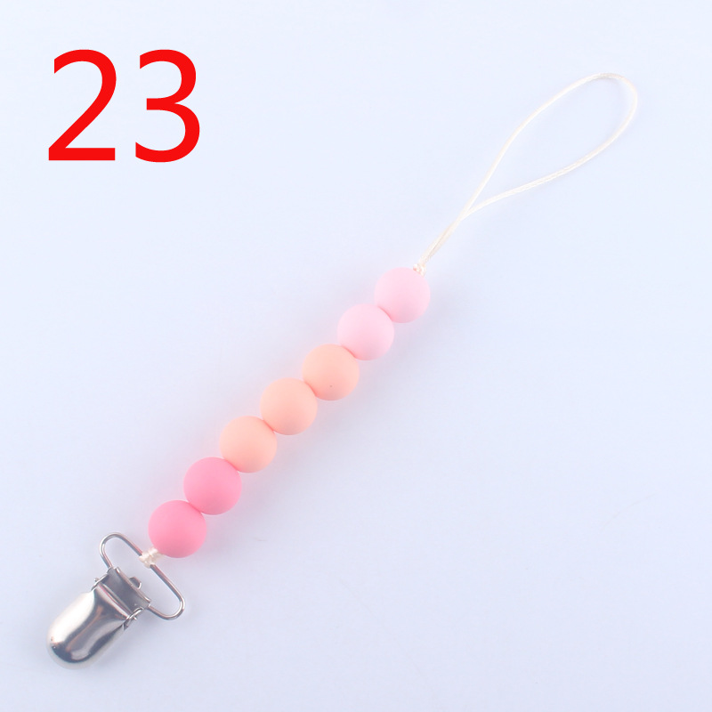 Silicona calmante chupete cadena bebé mordedor chupete clip cadena mordedor amoladora cadena anti-caída cadena anti-perdida Nuevo