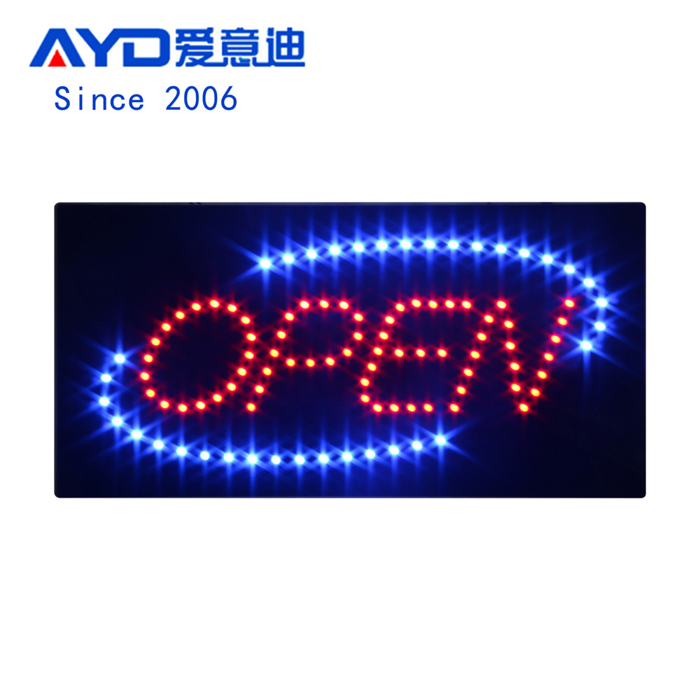 厂家直供 LED广告牌 灯牌 LED Open Sign for Business 48x24cm