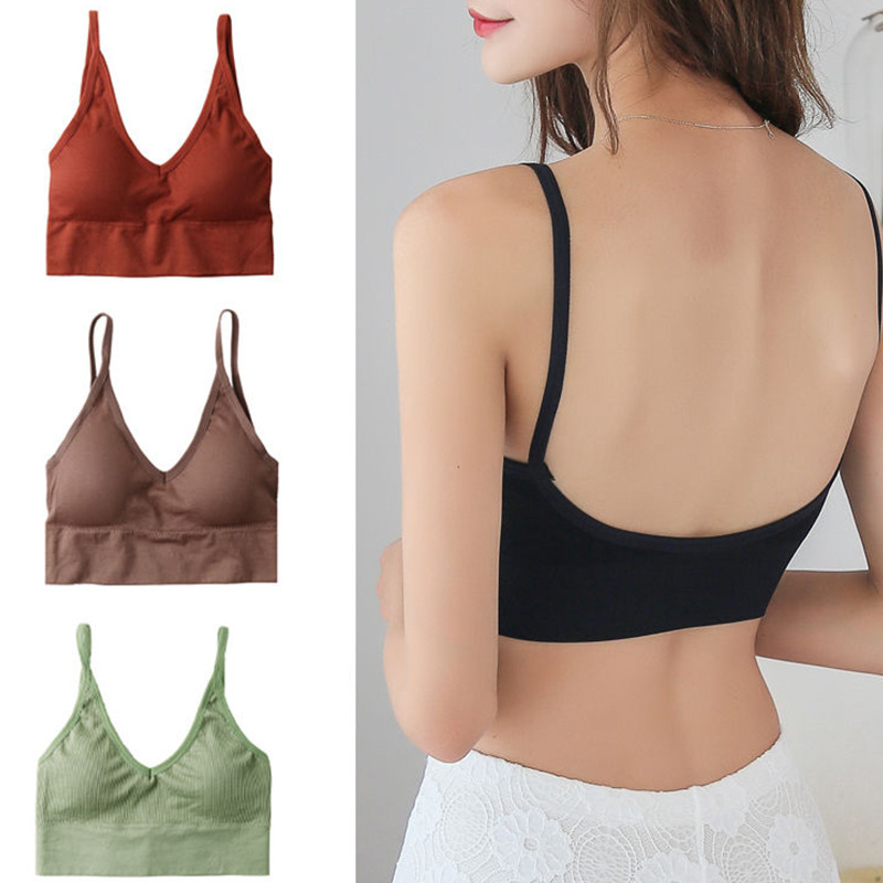 Big U beauty back sexy nursing vest with chest pad wrapped chest strap tube top girl backless rib bottoming underwear Big U beauty back sexy nursing vest with chest pad wrapped chest strap tube top girl backless rib bottoming underwear
