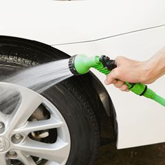 Household flushing telescopic water pipe car high pressure car wash water gun garden garden watering set