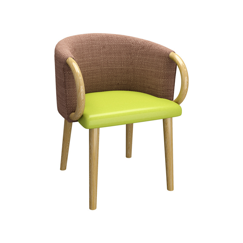 Silla semicírculo (tela marrón)