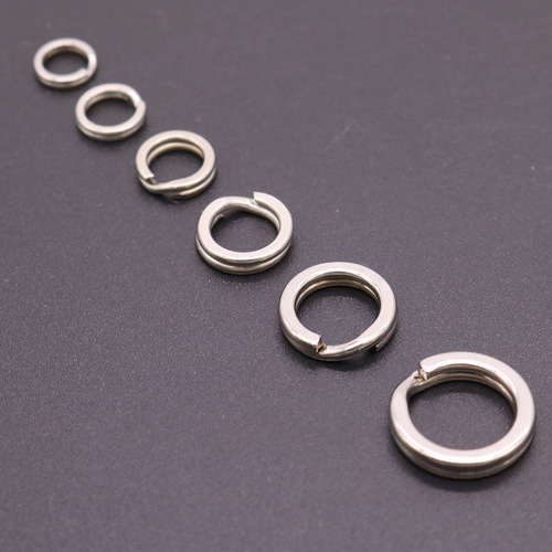 6.2mm-14.3mm double ring fishing accessories double ring stainless steel casting flat double ring iron plate casting double ring