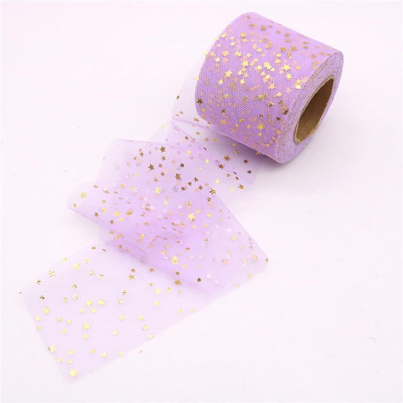 Bronzing Five-pointed Star Net Yarn Roll Children Bow Hairpin Princess Doll Yarn Skirt Accessories display picture 9