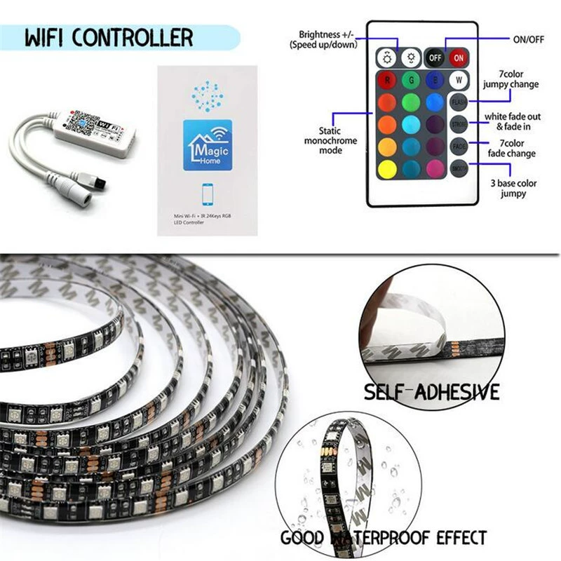 Граффити Смарт WiFi24 набор звуковых ламп с 5050RGB 30 свет 12В голос световая полоса набор