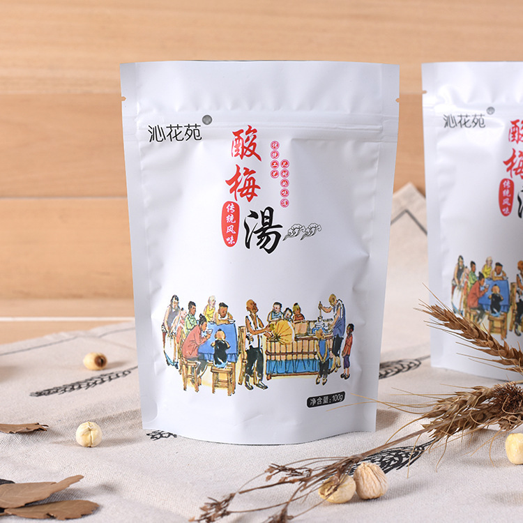 酸梅汤花茶包装休闲零食自立自封包装袋坚铝箔拉链食品热封包装袋