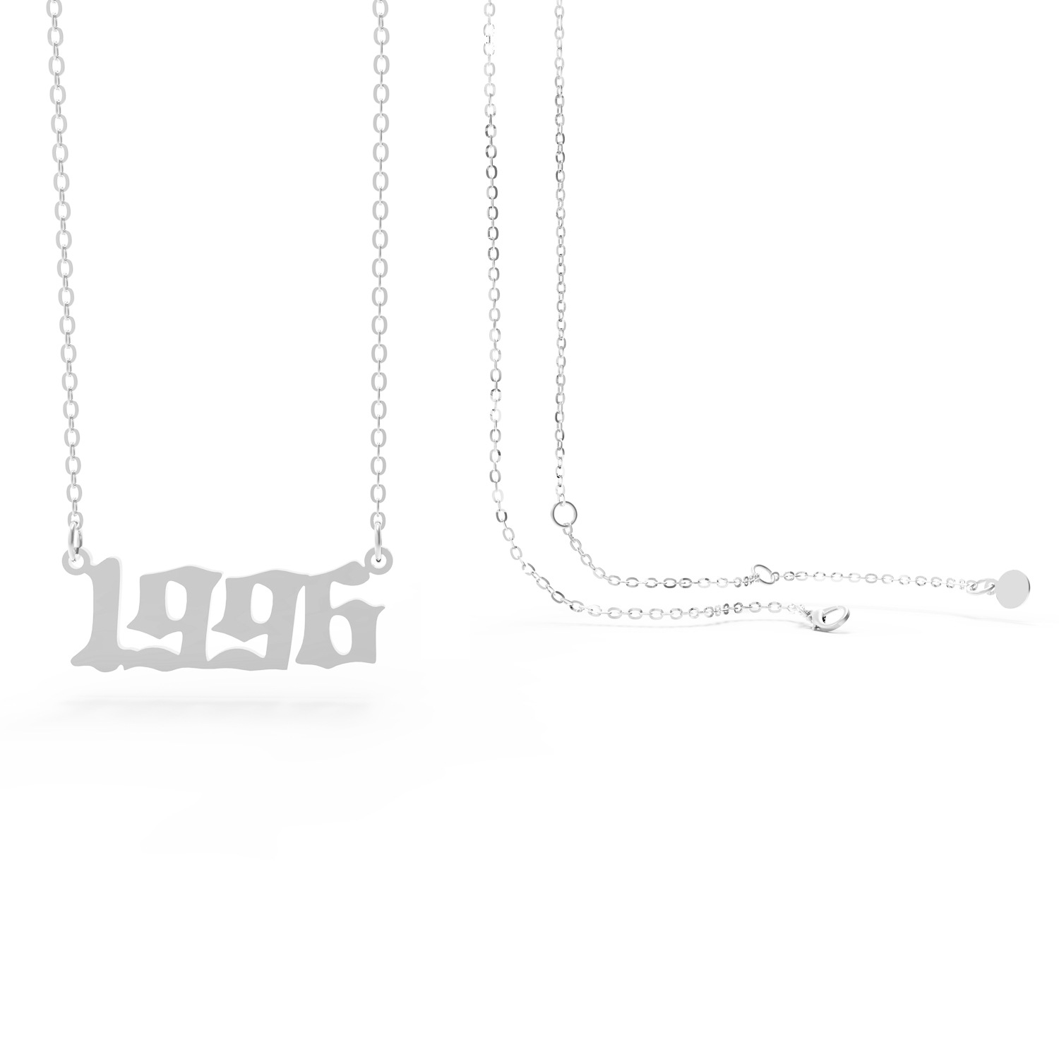 Retro Stainless Steel 28 Years Number Necklace display picture 81