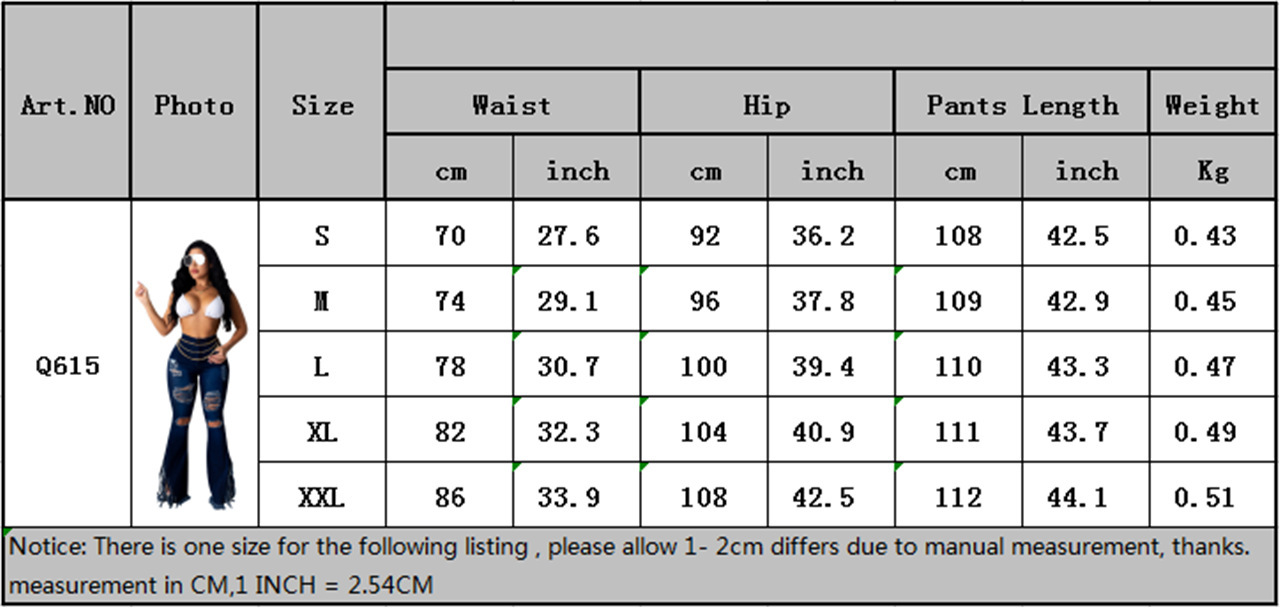 Dames high waist jeans met split en franjes in flare model_voghion.com
