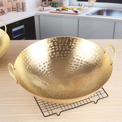 thickening coating brass Wok Pure copper Frying pan Stew pot Dry pot Hot Pot Soup pot traditional Chinese medicine Cookware