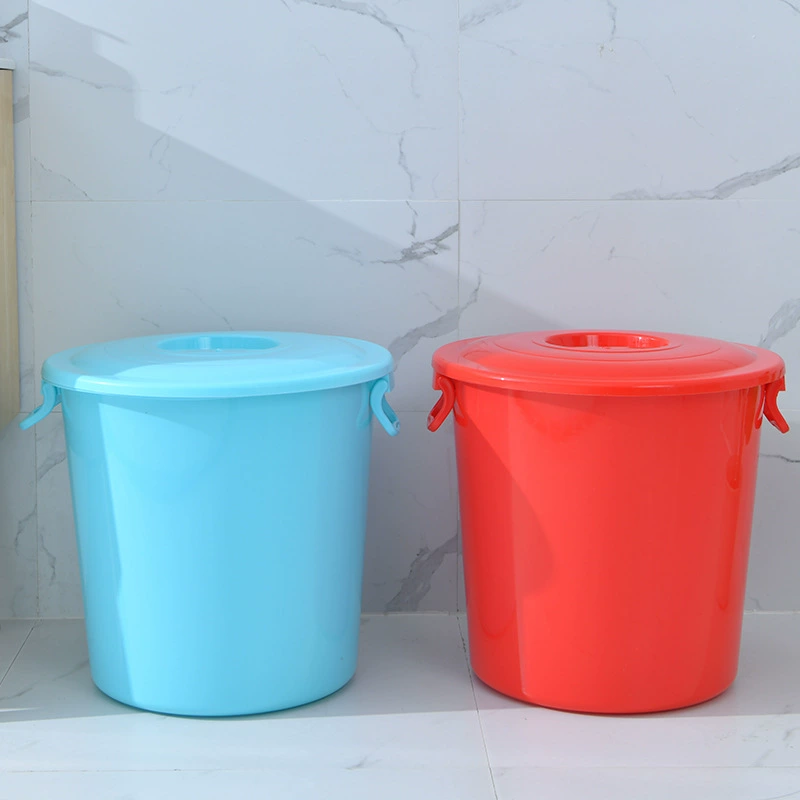Бытовое большое портативное пластиковое ведро для ванной комнаты ведро для мытья ног для белья круглое устойчивое к падениям ведро для очистки ведро для хранения