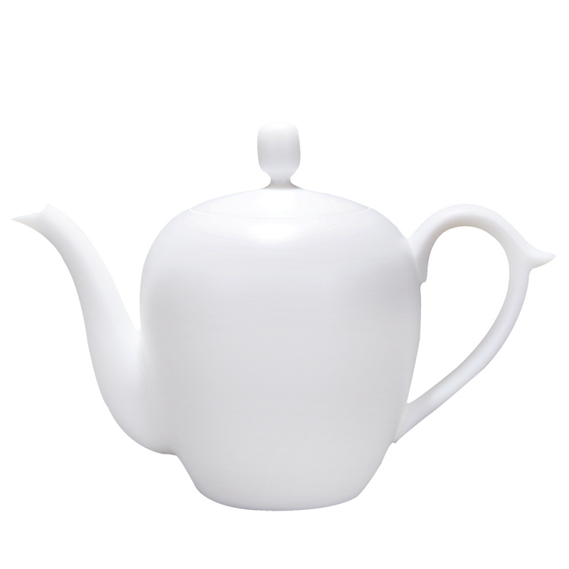 Ganador de artesanos de porcelana blanca, porcelana de jade hecha a mano, tetera de té de porcelana de jade casera, tetera de cerámica, inscripción
