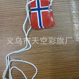 纸质挪威国旗串旗 挪威小纸旗 派对酒吧KTV 蛋糕装饰拉旗