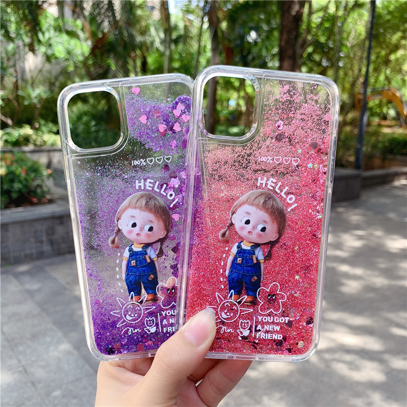 Convient pour Xiaomi 10 Dou Mouth Girls, coque de téléphone Redmi K30 Flowing Sands, 9 étuis de protection, femme Note87_voghion.com