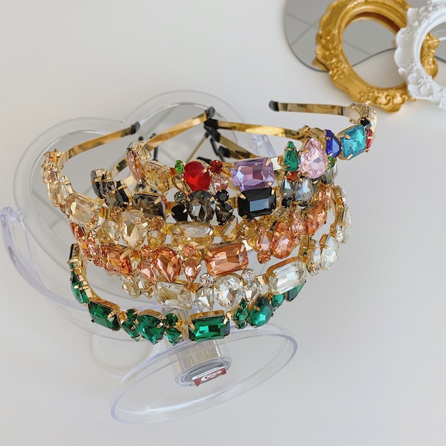 Baroque Full Diamond Rhinestone  Retro Alloy  Headband Wholesale display picture 6