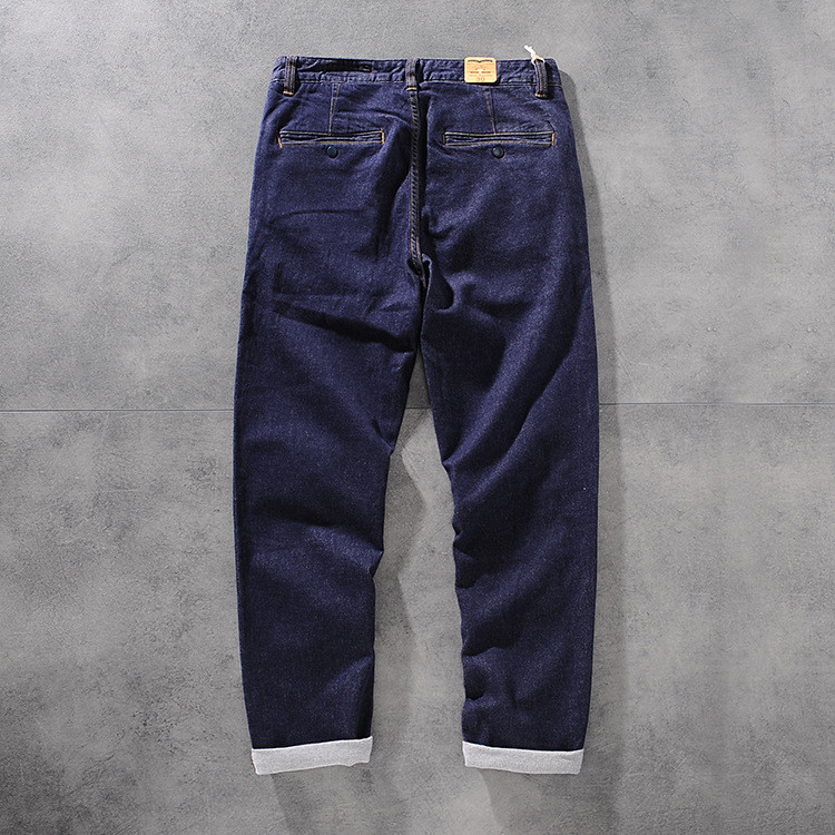 D. STRANIK autumn/winter American heavy texture blue dyed men's jeans young men's trousers DS1275 22