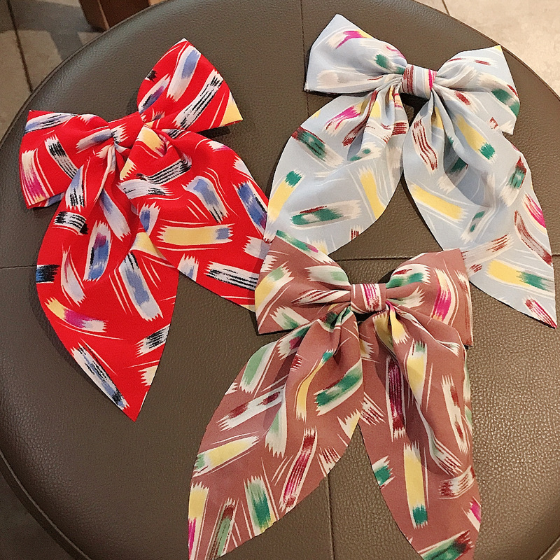 Korean  Simple Geometric Graffiti Bow  Hair Top Clip display picture 4