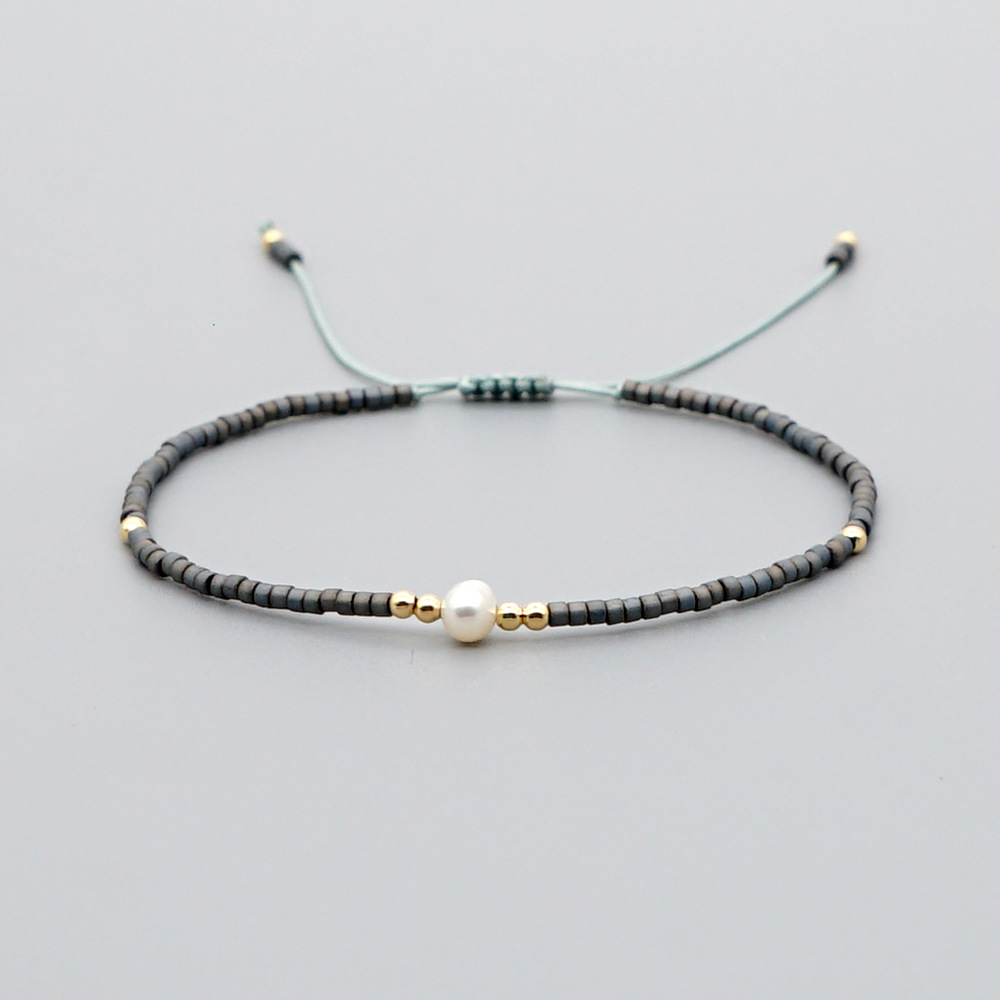 Perles De Riz D&#39;été Myuki Tissées À La Main Perles D&#39;eau Douce Naturelles Bracelet Simple En Gros display picture 19
