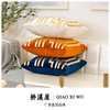 Light luxury style modern minimalist sofa pillow pillow cushion cover model room design Dutch velvet embroidery sticker leather back and waist pillow