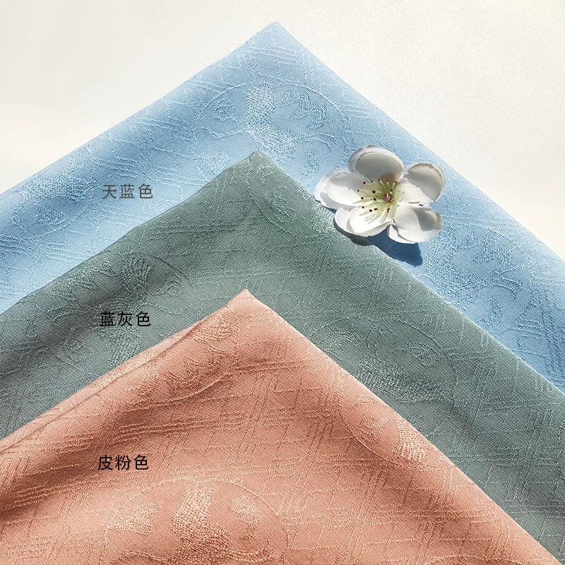 Древний Стиль Темный узор жаккард ткань ханьфу кран вискоза жаккард мягкая драпировка короткая рубашка воротник-стойка ткань рубашки с большим рукавом