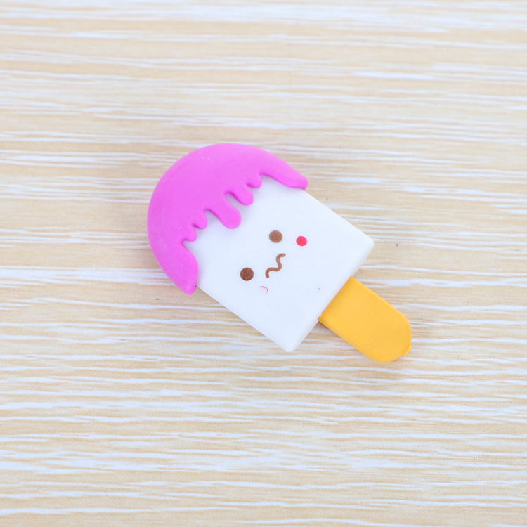 Dibujos animados paleta forma borrador estudiante escuela suministros lindo desmontable juguete borrador niños regalo al por mayor