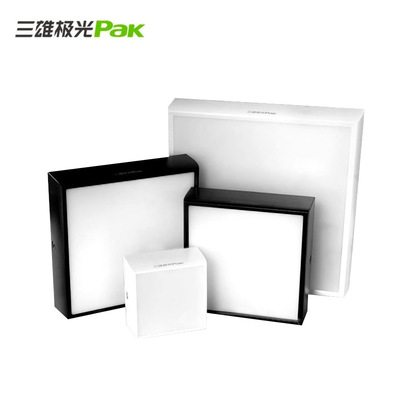 三雄极光悦方超薄明装LED筒灯北欧简约风格5W吸顶白色免开孔|ms