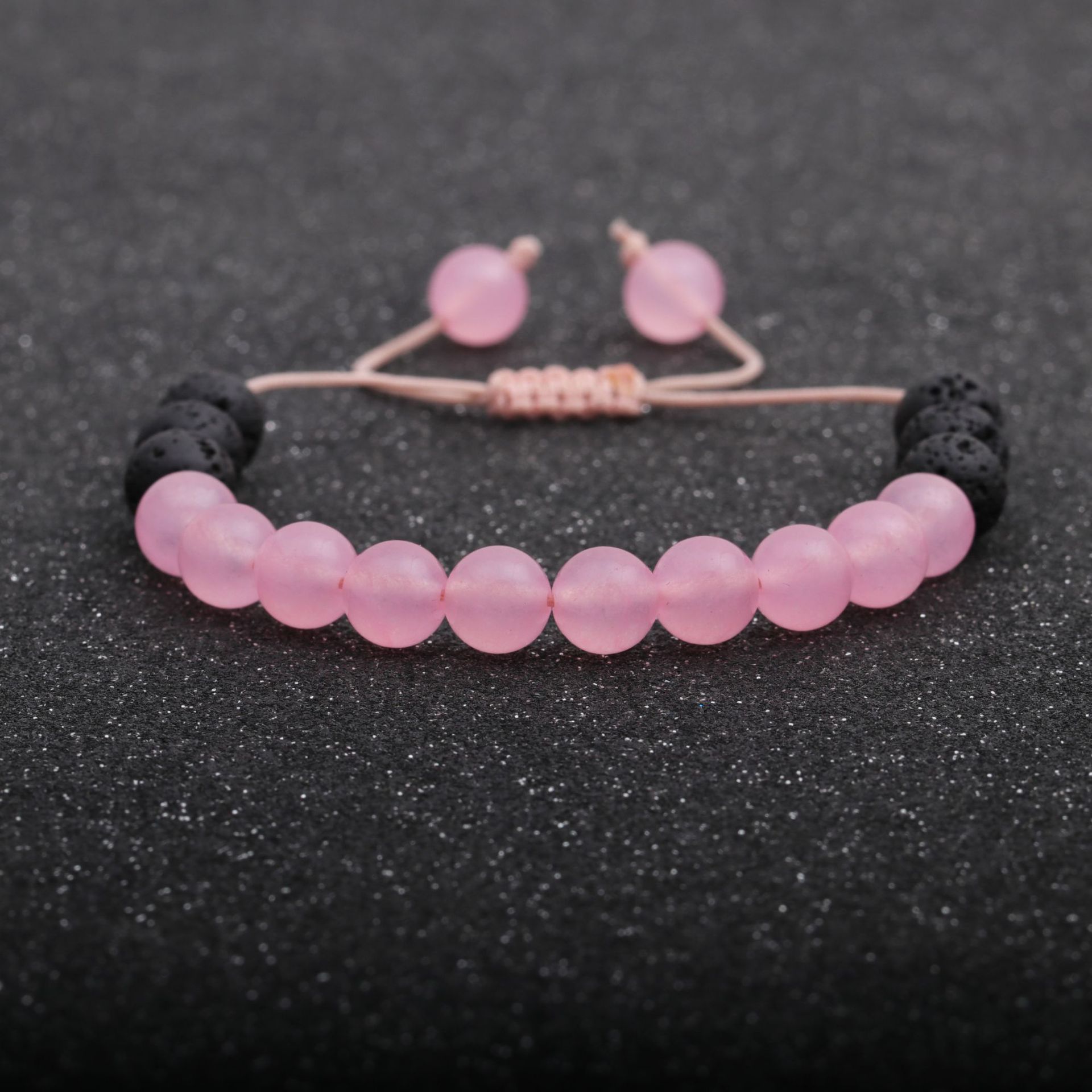 volcanic stone tiger eye turquoise powder spar bracelet