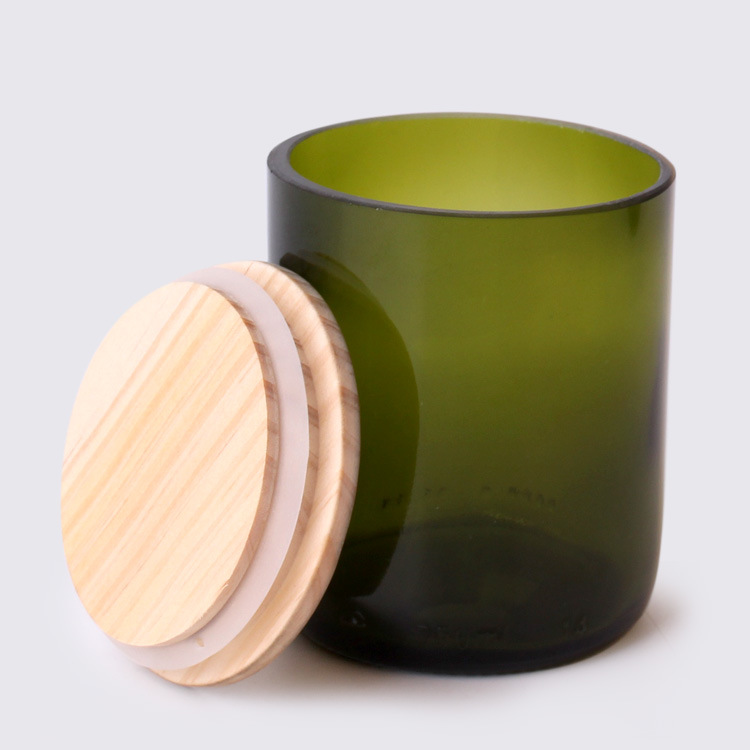 切割葡萄酒瓶烛台