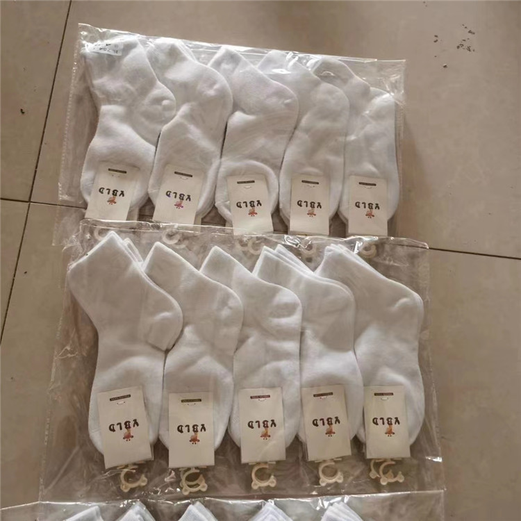 迎六一中筒袜白色纯棉网眼童袜男女同款便宜批发库存尾单透气吸汗