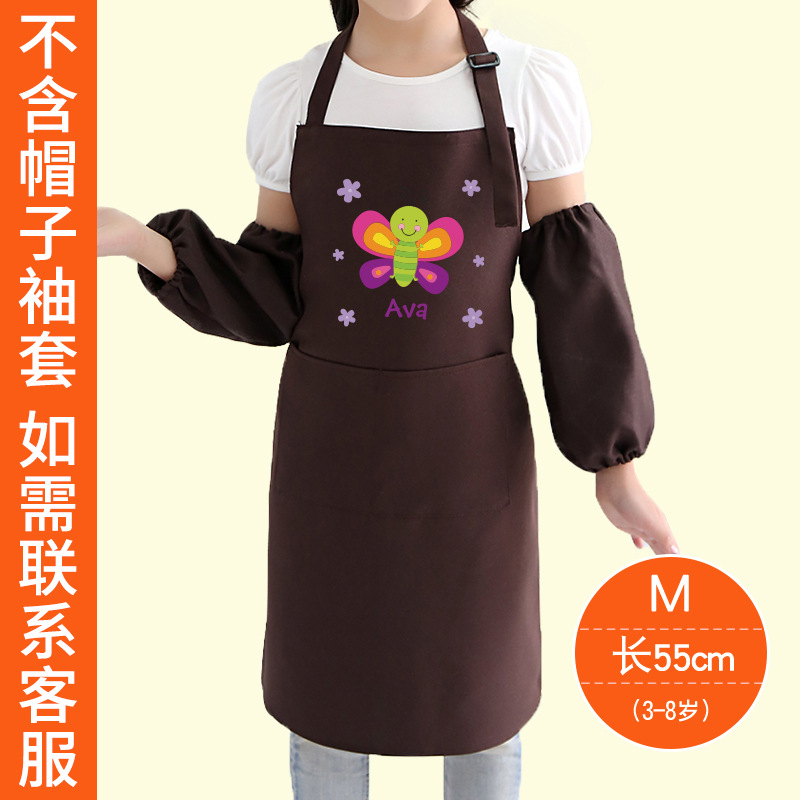 Lindo delantal antiincrustante para niños personalizado cocina casera jardín de infantes pintura de arte ropa pequeños medianos y grandes niños logotipo impreso